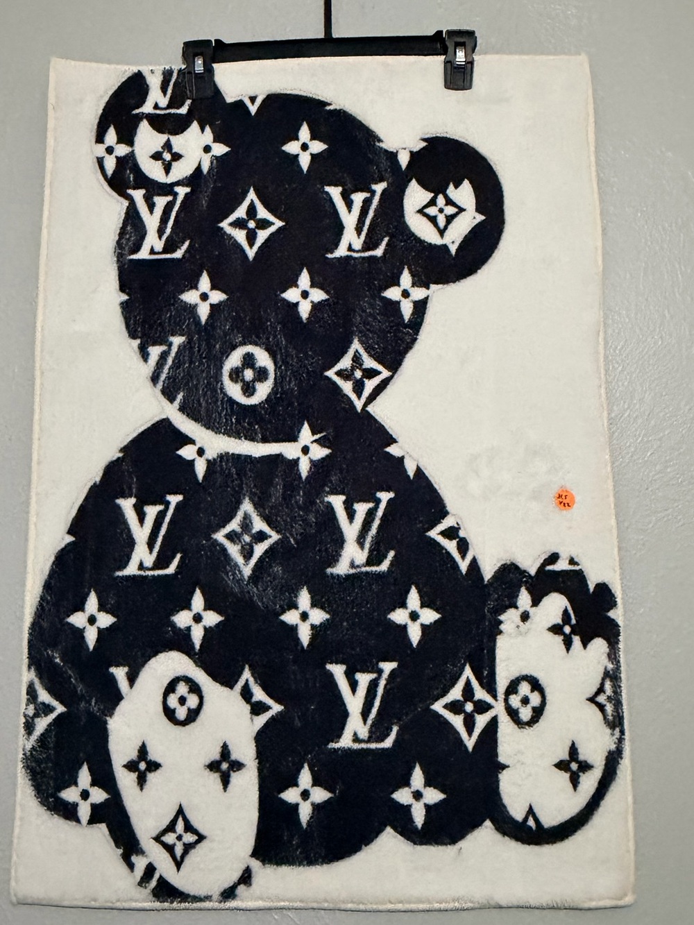 Black White Bear Logo Printed Rug/Room Decor 32x22 IN.